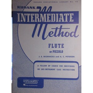 Rubank Education Library #75 Intermediate Method Flute or Piccolo - Hal Leonard