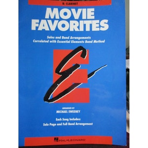 Movie Favorites Solos for B Flat Clarinet 1996 Hal Leonard 11 Arrangements