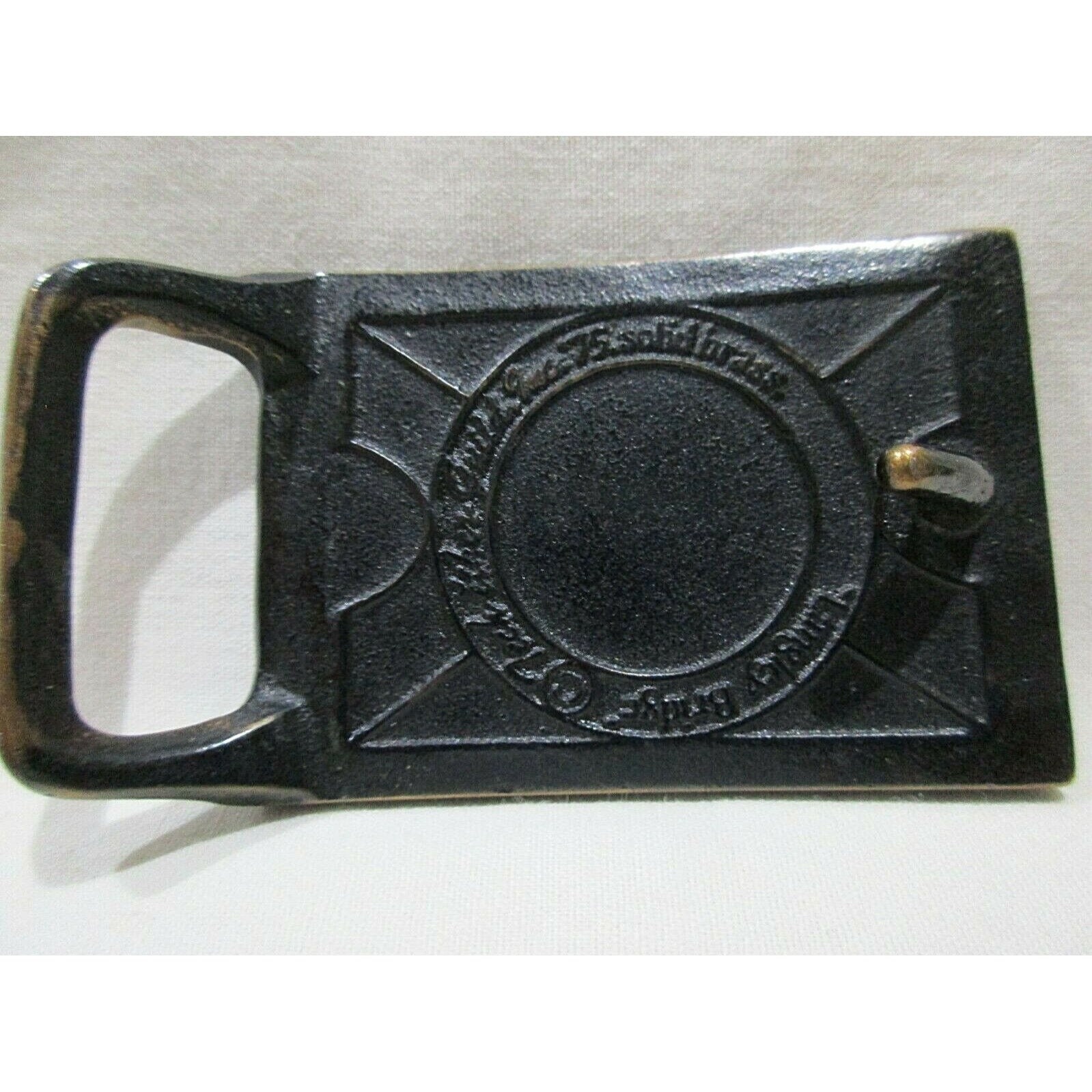 Covered Bridge Belt Buckle Solid Brass Langley Michigan  display picture 2