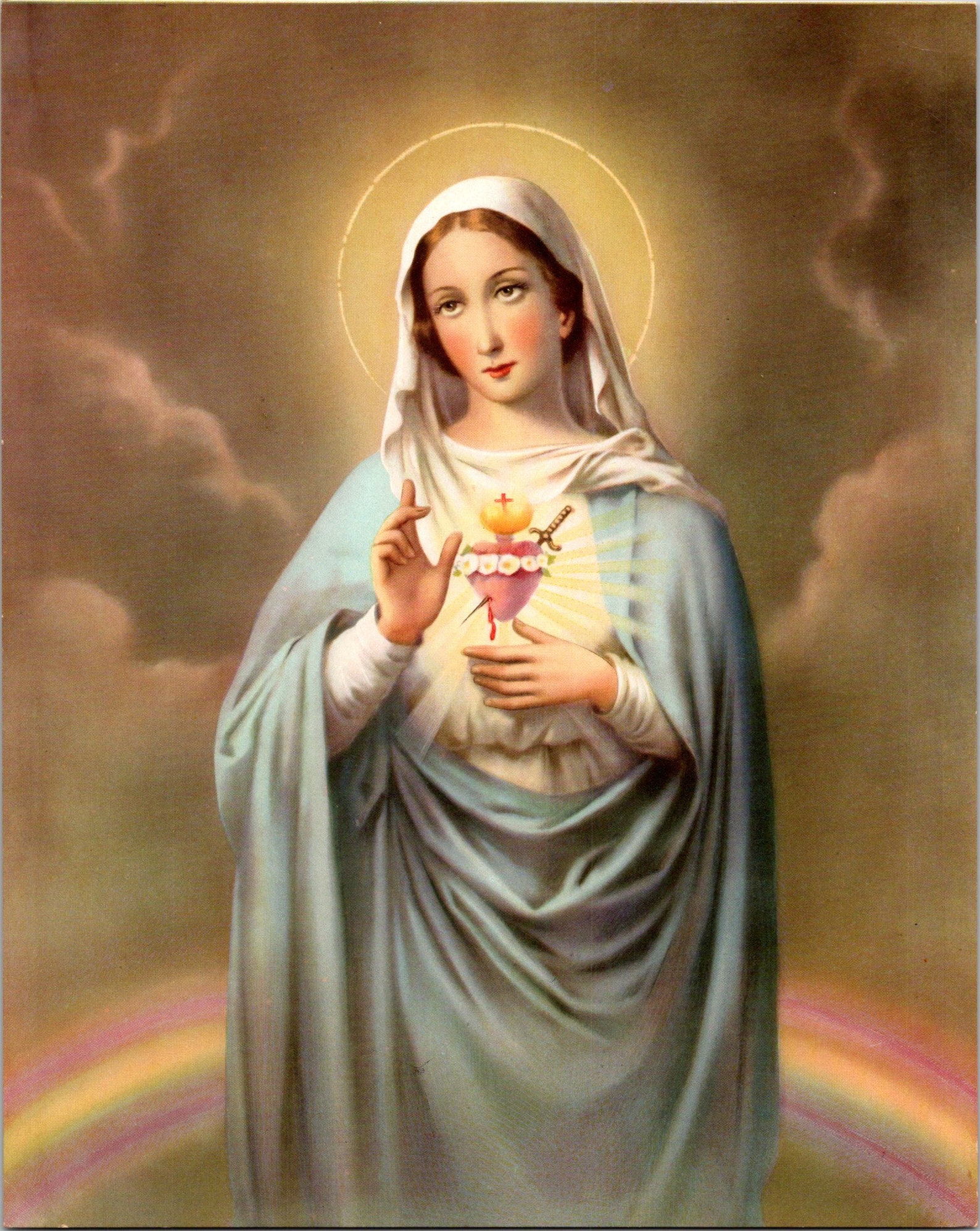 Immaculate Heart of Mary Mother of Jesus Digital Catholic Print 8" X 10 ...