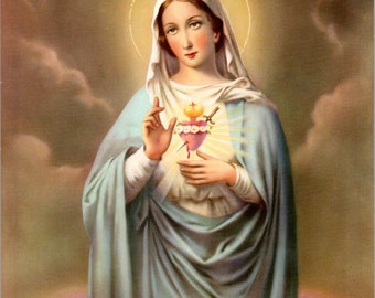 Immaculate Heart of Mary Mother of Jesus Digital Catholic Print 8&quot; X 10&quot;
