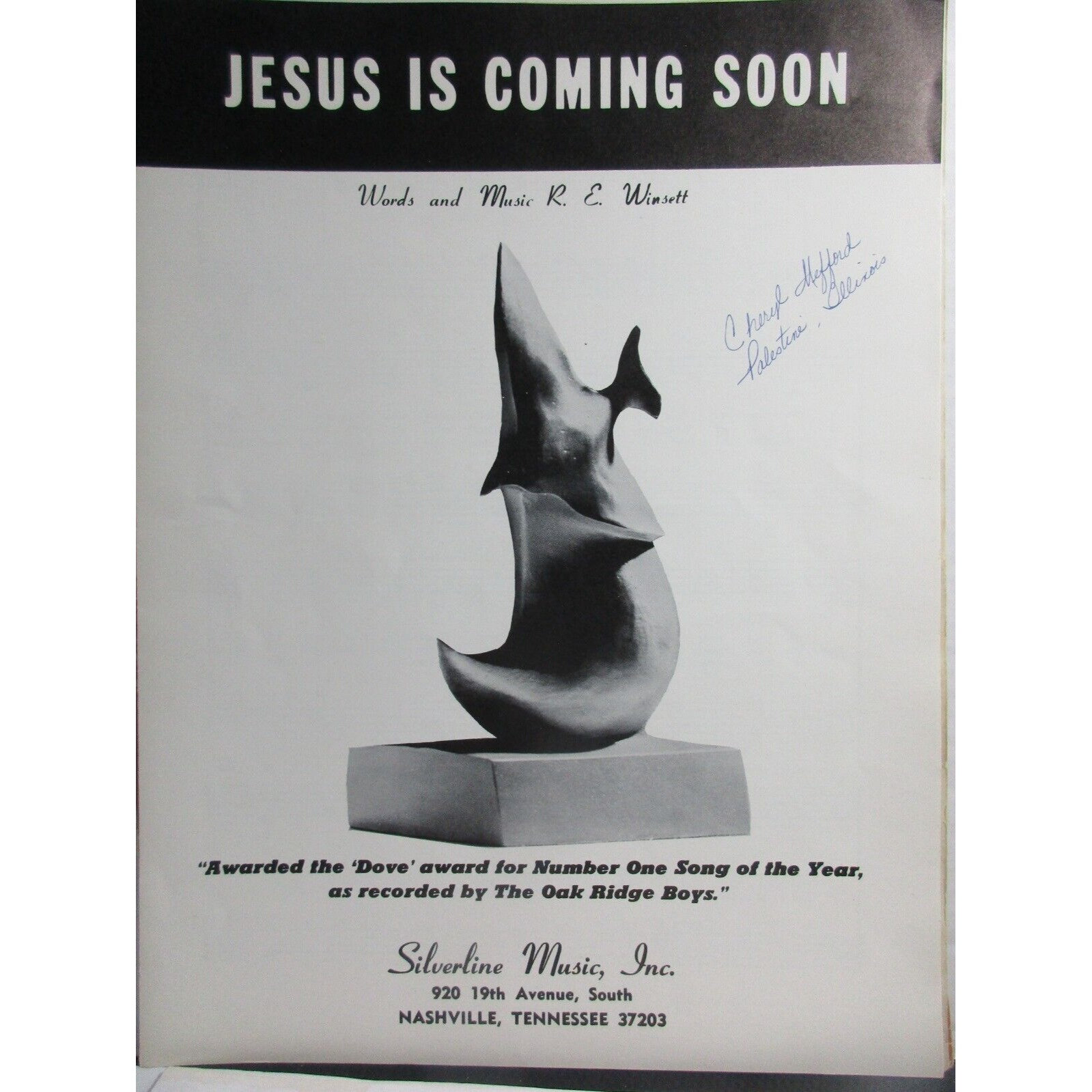 Jesus is Coming Soon Hymn Tune With Lyrics Piano Sheet Music 1968 Etsy
