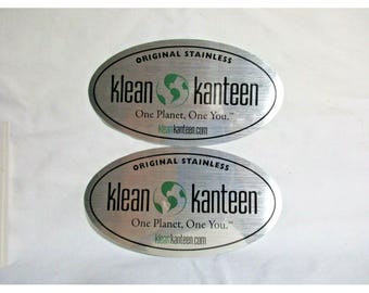 Lot of 2 Decal Sticker Original Stainless Klean Kanteen One Planet One You