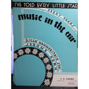 Piano Sheet Music: I&#39;ve Told Ev&#39;ry Little Star 1982 Harms Music Co. with Lyrics