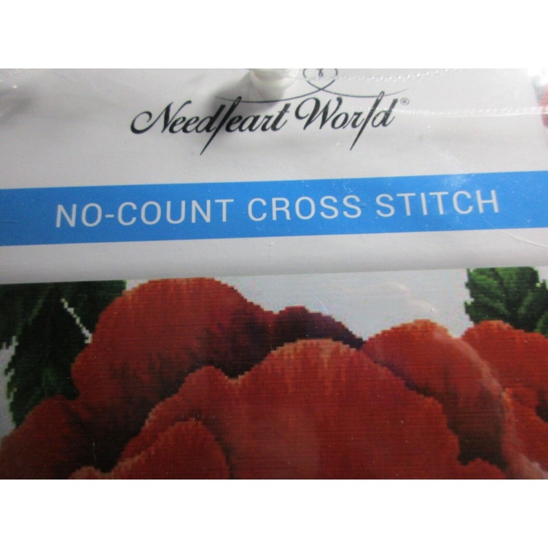 Needleart World Peony 14 Count Color Print on Aida No Count Etsy