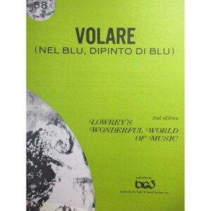 VOLARE - Organ Sheet Music from Lowrey Music Key of C #58