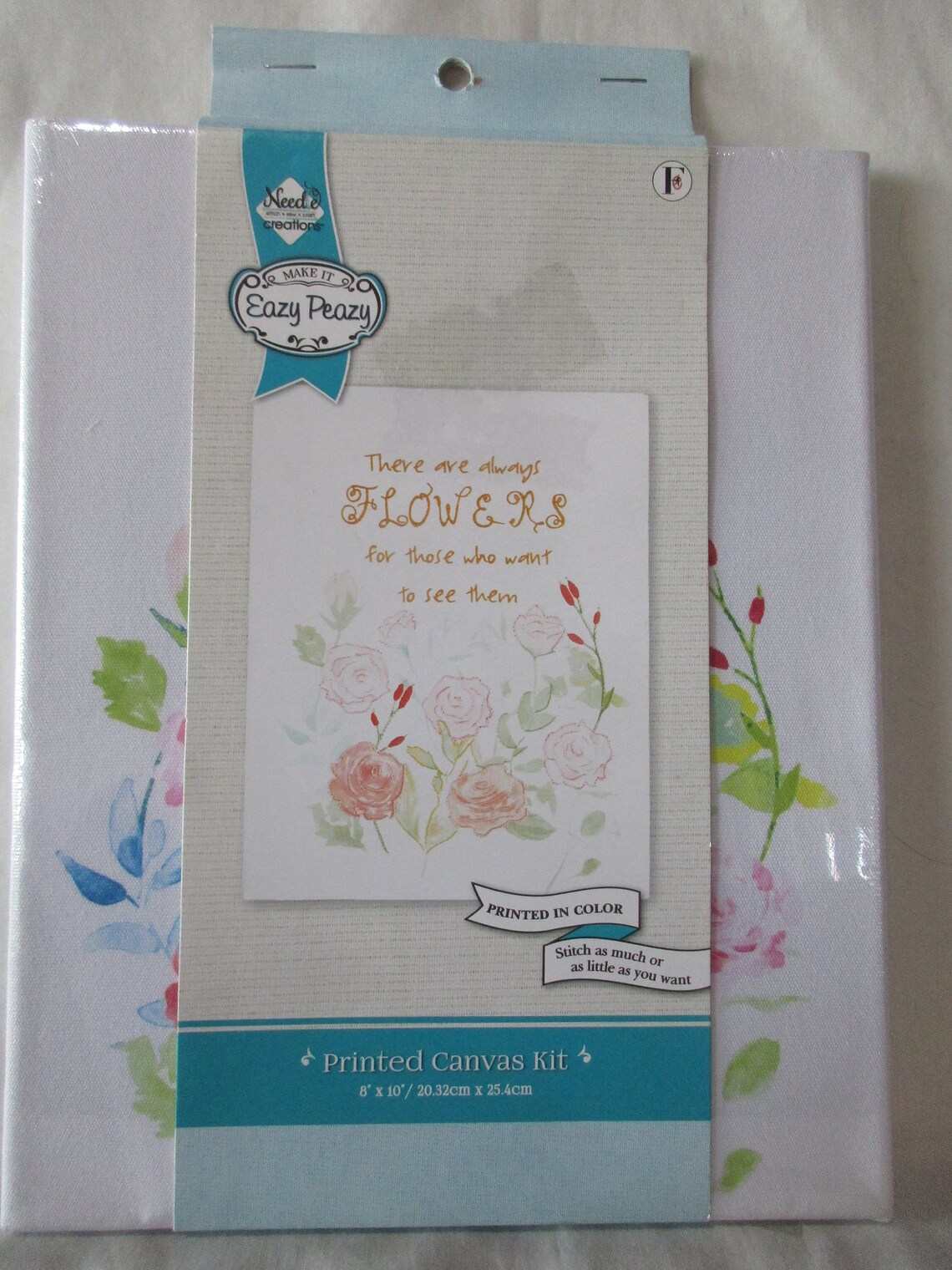 Printed Canvas Embroidery Kit 8 X 10 Floss & Needle Etsy