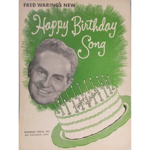 Fred Warings New HAPPY BIRTHDAY SONG Piano/Vocal/Guitar Sheet Music