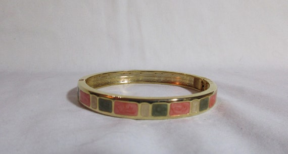 Gold Tone & Enamel Cuff Bracelet for Small 6-7 display picture 2