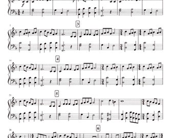 Twelve Days of Christmas - Digital Christmas Piano Solo - Key of F