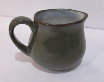 Sango Creamer Dark Green Nova 4"Tall X 5" Wide Cafe Paris 1994 VTG