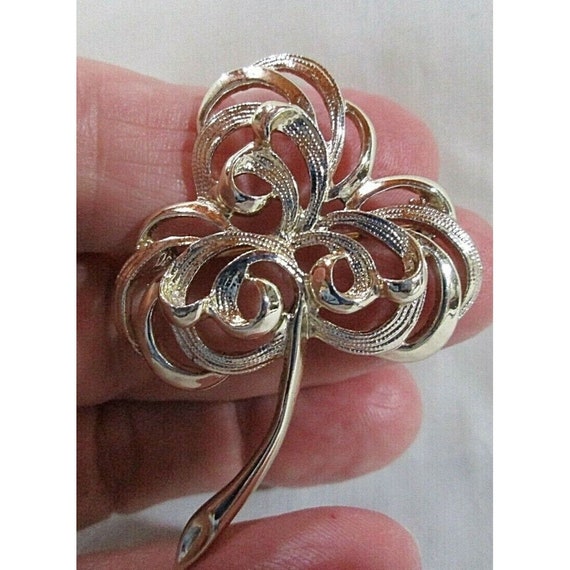 Signed Coventry/Sarah Coventry 3 Leaf Clover Flor… - image 1