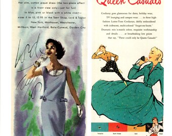 Póster de Lord and Taylor and Queen Casuals - Descarga digital de Seventeen 1954 y 1958