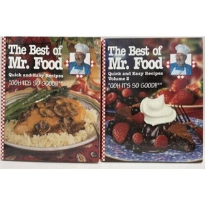 Lot of 2 - Mr. Food Quick and Easy Recipes Volumes 1 & 2 Art Ginsburg Hardcover
