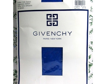 Givenchy Pantyhose Size D Blue Style 157 Control Top Ultra Sheer Body Gleamers