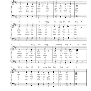 Abide with Me - Digital Printable Hymn Tune - Key of D with Lyrics