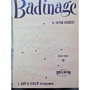 Badinage - Piano Solo Intermediate Sheet Music - 1954 Belwin Music - Key of G