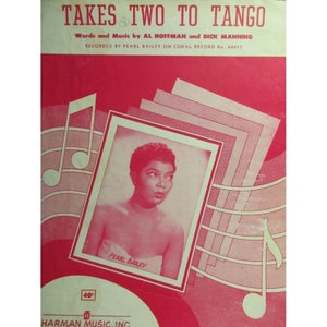 1952 Takes Two to Tango Sheet Music-Piano Vocal Guitar Sung by Pearl Bailey