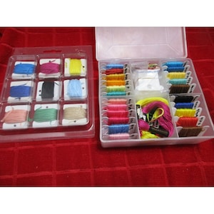 Embroidery & Cross Stitch Carded Floss/Thread in Cases 35+ Skeins