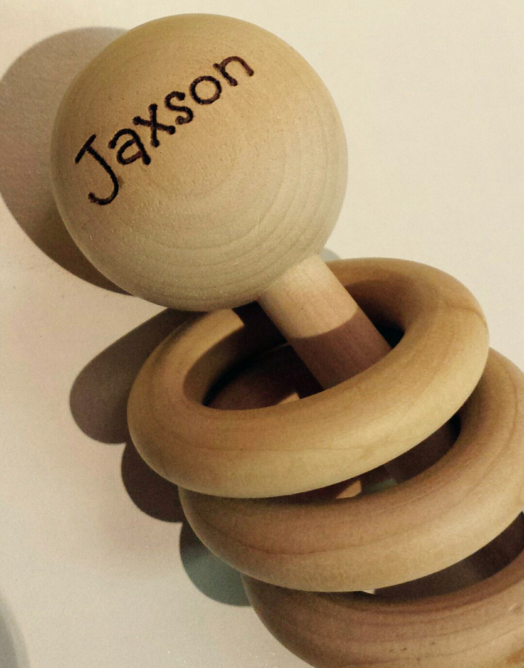 Engraved Baby Rattle Etsy