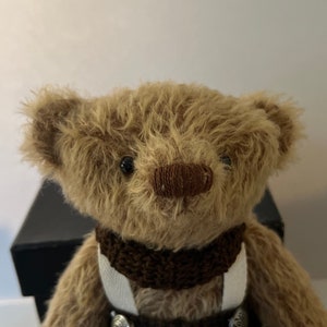 Mohair Artist Teddy Bear in Pants and Collar