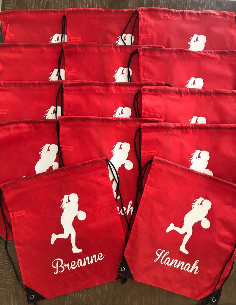 Custom Basketball Team Drawstring Bags Favors Etsy