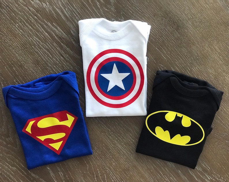 Superman Captain America Infant Superhero Creeper Set Includes Batman