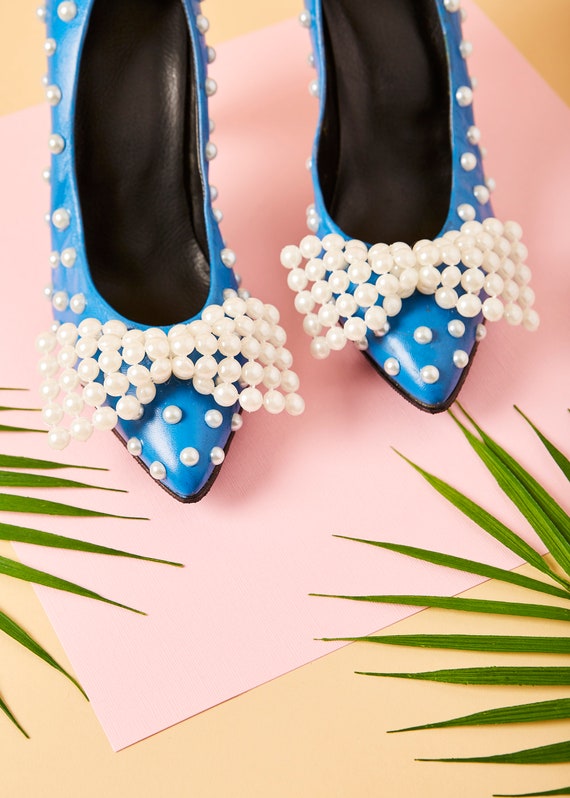 shoes with pearl embellishments