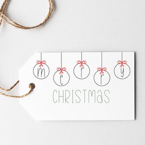 SINGLE LINE SVG-Merry Christmas Ornament SVG