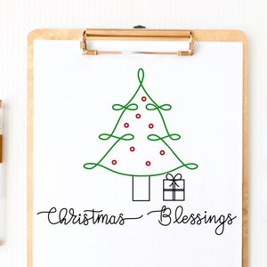 シングルライン SVG - クリスマスの祝福 SVG