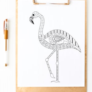 SINGLE LINE SVG-flamingo svg