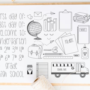 Ultimate Back to School Single Line Datei SVG