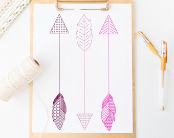 Arrow SVG line drawing
