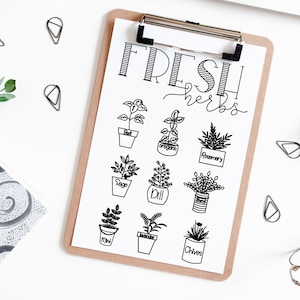 SVG LINE FILE-fresh herbs