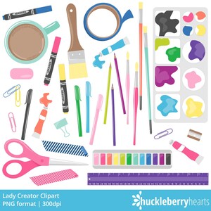 Desktop Clipart, Artist Clipart, Paint Brush Clipart, Mockup, Creator Clipart, Printable, Commercial Use
