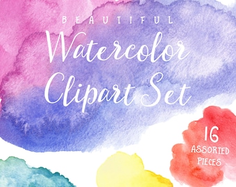 Watercolor Clip Art | Etsy