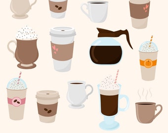 Coffee Clipart Etsy