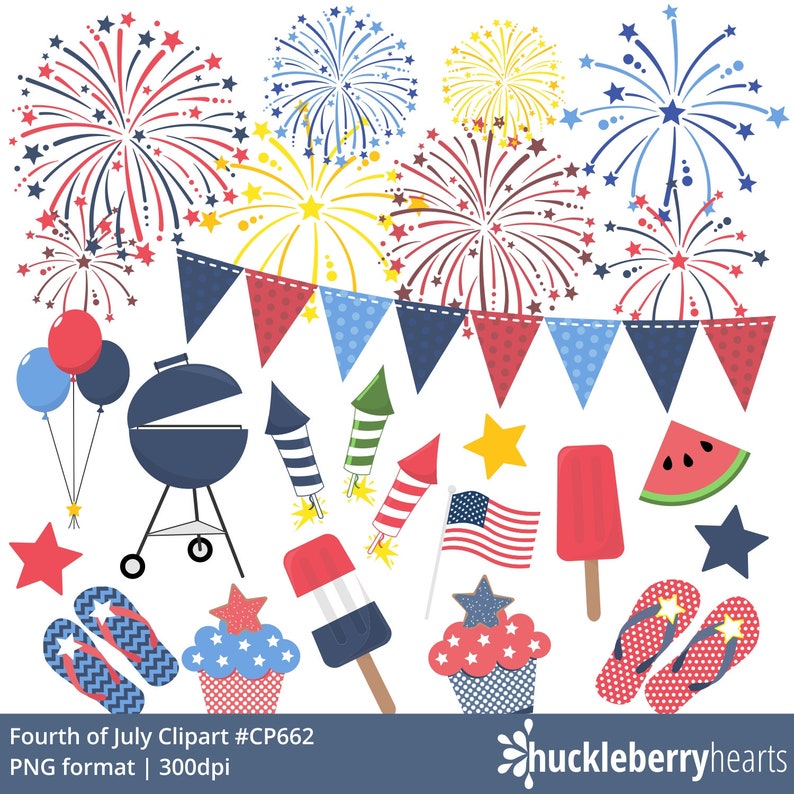 Fourth of July Clipart, Independence Day SVG Bundle, Fireworks Clipart, Fourth of July SVG Bundle, Printable, Commercial Use image 8