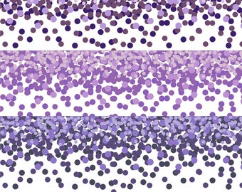 Purple Confetti Clipart Set, Digital Confetti, Confetti Digital Paper