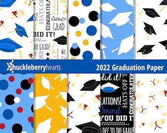 Class of 2022, Graduation Paper, Digital Scrapbook Paper, Graduation Digital Paper, Printable, Commercial Use