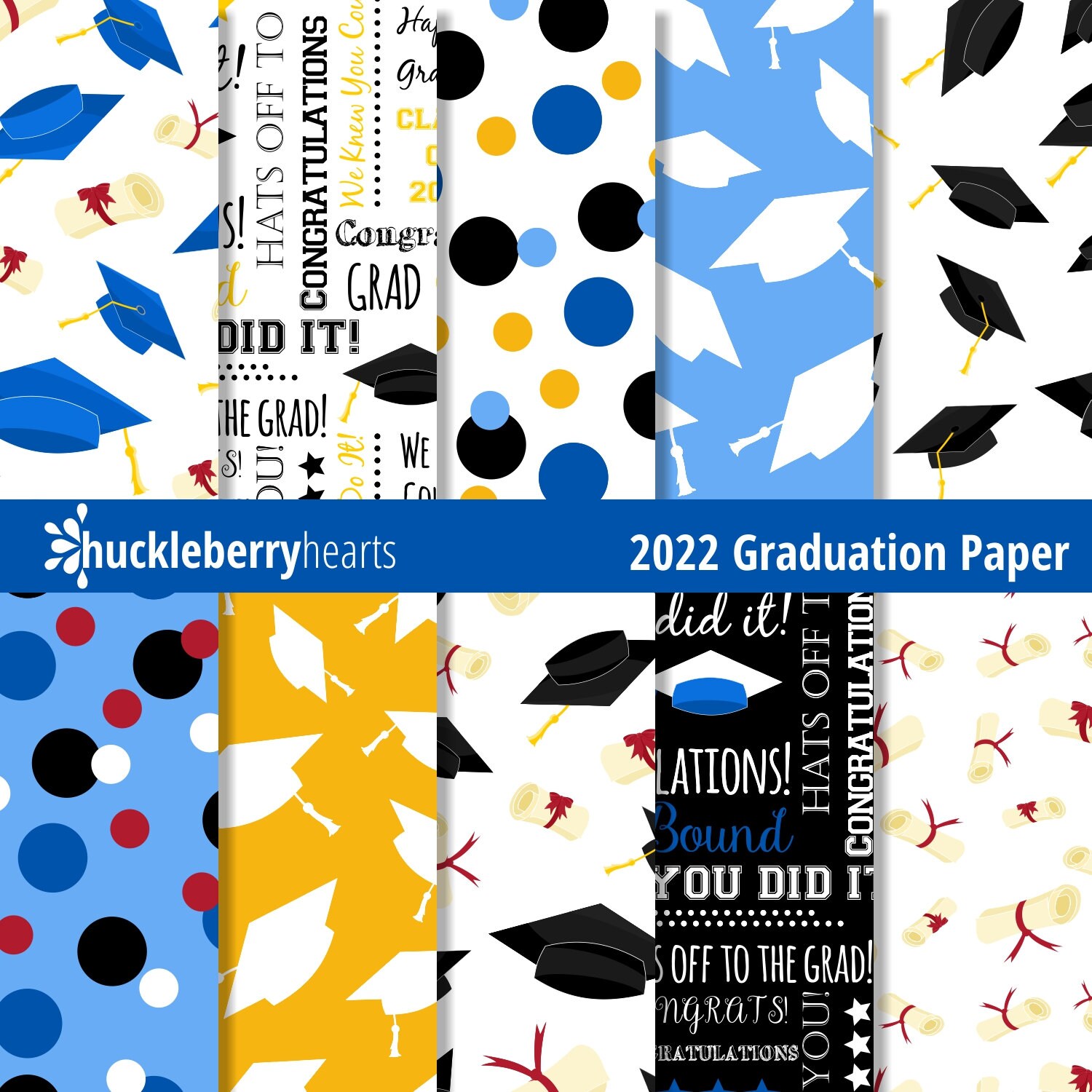 Class of 2022 Graduation Paper Digital Scrapbook Paper - Etsy