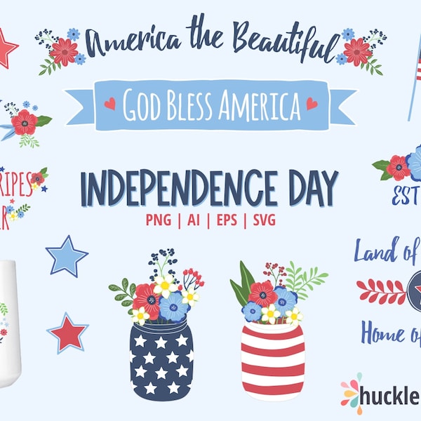 Fourth of July Clipart, Independence Day Clipart, Fourth of July svg, Independence Day svg, Printable, Commercial Use, #CP782