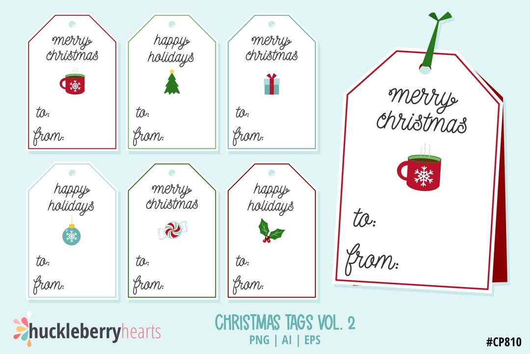Christmas Tags Clipart Printable Christmas Tags Printable Christmas Gift Tags SVG Printable