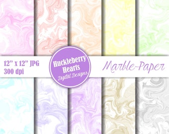 Swirl Paper, Marble Paper, Pastel Marble, Marble Backgrounds, Printable, Commercial Use