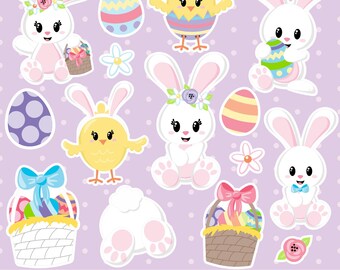 Easter Bunny Clipart | Easter SVG | Spring Printables (Commercial Use)