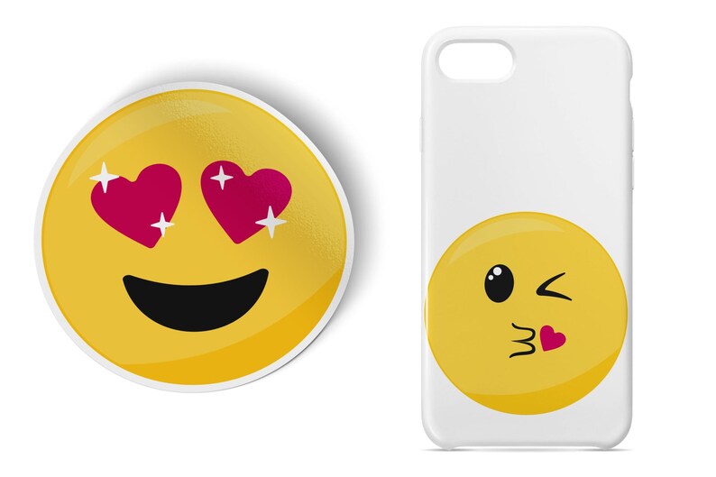 Emoji Clipart, Emoji SVG, Face Clipart, Printable, SVG, Commercial Use image 2