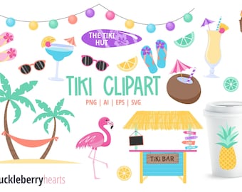 Svg tropical, Svg hawaiano, Clipart tropical, Clipart de Hawái, Luau, SVG, Imprimible, Uso comercial, #CP580