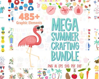 Mega Summer Crafting Bundle, Summer Clipart Bundle, Summer svg Bundle, Big svg Bundle, #BN220