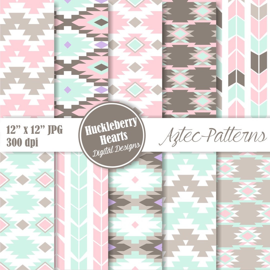 Aztec Paper, Aztec Digital Paper, Tribal Paper, Digital Aztec - Etsy