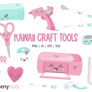 Craft Tools Clipart, Craft Tools svg, Crafting Clipart, Crafting svg, Printable, SVG, Commercial Use image 1